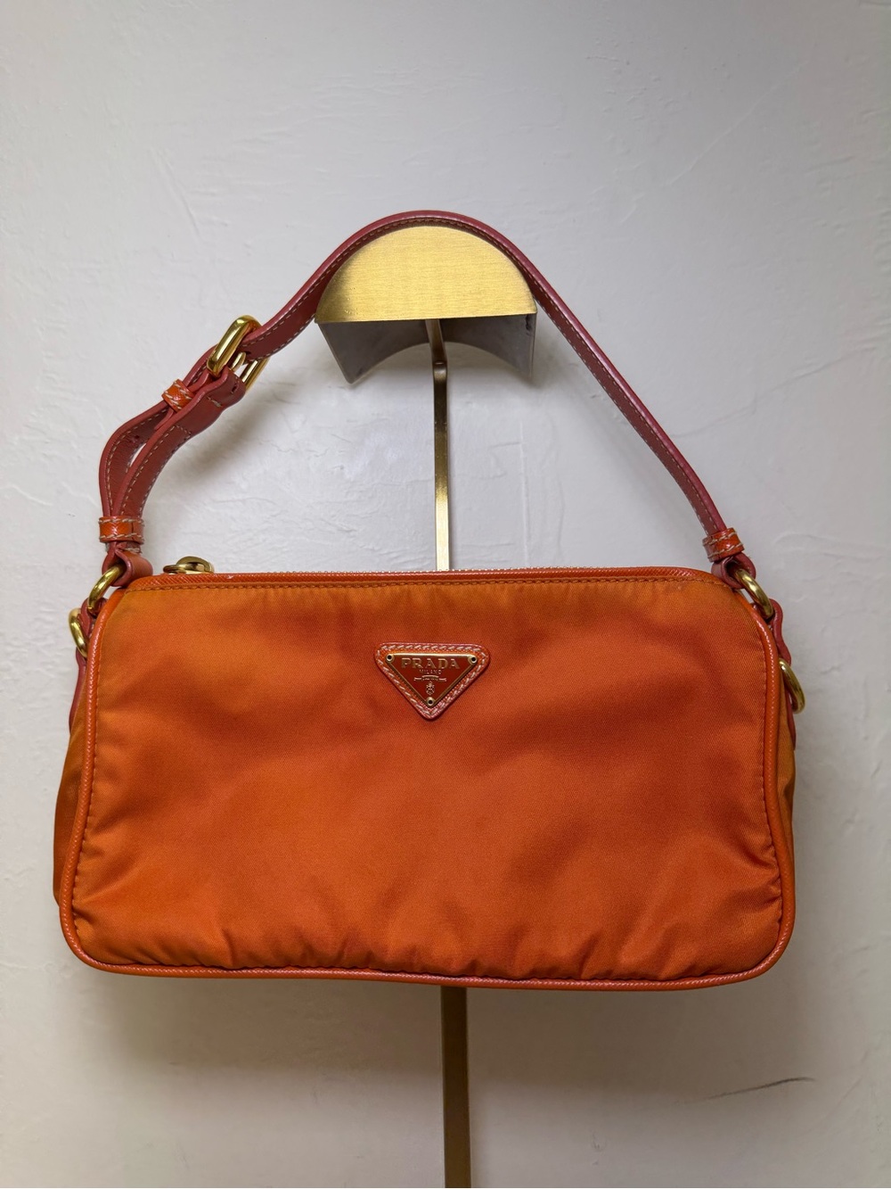 AUTHENTIC Prada Orange Nylon Handbag